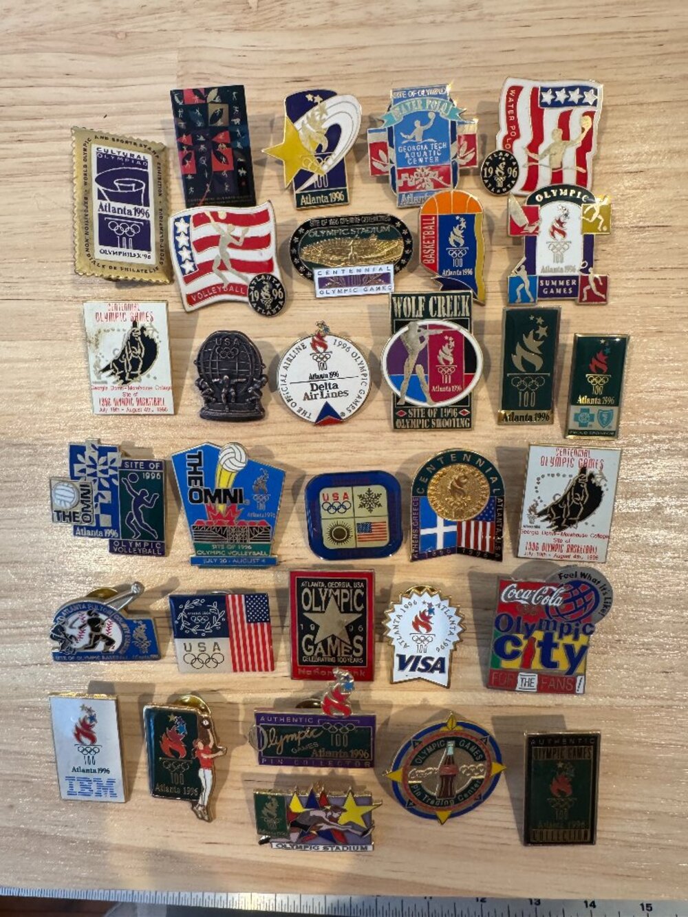 1996 Atlanta Olympic Pins lot of 31